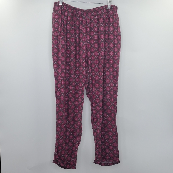 ellos Pants - Ellos Boho Floral Print Lounge Pants Comfy Gray